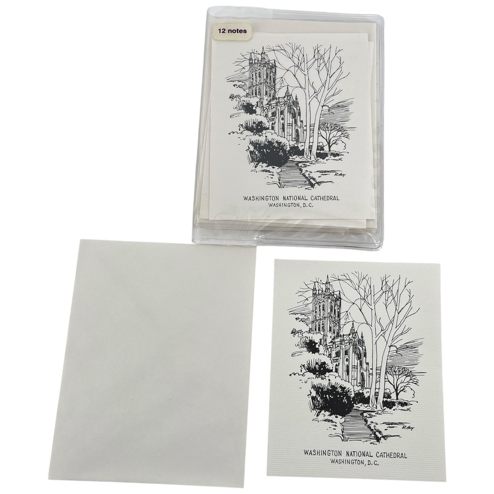 Richard Guy Washington National Cathedral Note Cards Set of 12 Sketch Art D.C.